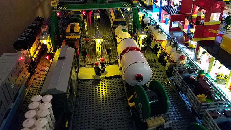 LEGO Train Yard with Lights
