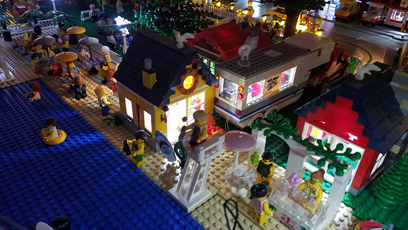 LEGO Beach and Lake Area with Lights