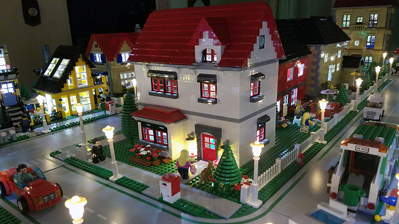 LEGO Houses with Lights